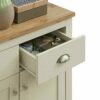 Side Table Living Room Sofa Tables Cream Oak Sideboard 2 Door 2 Drawer Storage Cabinet Cupboard Suit for Any Places Such As Living Room Bedroom f