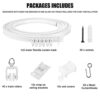 Bendable Ceiling Curved Curtain Track 3 Meters Flexible Curtain Track Ceiling Mount for Curtain Rail with Track Curtain System Bed Curtains Room