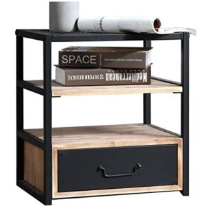 KKNH side table Small Coffee Table Retro Industrial Style Coffee Table Nordic Simple Square Solid Wood Coffee Table1913  17in Living room bedroom