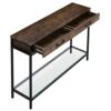 Console Table Long Hallway Sofa Tables Console Table Vintage Slim Hallway Console Table Industrial Narrow Wood Worktop Glass Shelf for Entryway L