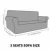 MAXIJIN Thick Velvet Sofa Covers 3 Seater Super Stretch Non Slip Couch Cover for Dogs Cat Pet Friendly 1-Piece Elastic Furniture Protector Plush