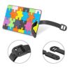 EQLEF® Set Of 4 Lovely Secure Luggage Tags PVC Suitcase luggage tags Business Card Holder/ Travel ID Bag Tag