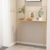 Golden Console Table Solid Wood Easy To Install Very Narrow Console Table Against The Wall Simple Console Tables For HallwaySize90  20  80CM