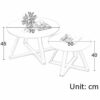 Round Coffee Tables Japanese Style Coffee Table Combination Wooden Inlaid Table Set Side Table For Living Room Bedroom Balcony 9 Colors Color  A