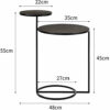 LQ Desk Nordic 2 Tier Storage Sofa Side Table Modern Living Room Small Round Coffee Table Metal Bedside Table Coffee Table