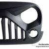 For Wrangler JK/JKU 2007-2018 Car Exterior Front Radiator Racing Grill Grille, Auto Abs Front Kidney Intake Grill Front Bumper Mesh Mask Trim Cov