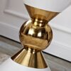 WALNUTA Style Living Room Side Tables Gold Teatable Sofa Endtable White and Black Side Coffee Table Color  Black