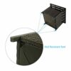 COSTWAY Rattan Patio Wicker Bistro Dining Tables Square Umbrella Table with Storage Space Outdoor Stand Garden Leisure Coffee Table WUmbrella Hol