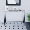 Home Source Hall Table Wood Cream 97 x 76 x 35 cm