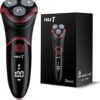 MAXT Mens Electric Shaver Rotary Razors for Men Cordless Rechargeable Wet and Dry Popup Trimmer IPX7 Waterproof with LCD Display Travel Lock  Fat