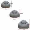 ZXTDD Classic Sofa Cover Bean Bag Chair Unfilled Sofa Cover Soft Lazy Puff Sofa Lazy Bean Bag Home OrnamentsLight Blue70Cmx80Cm