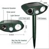 YurDoca Ultrasonic Cat Repellent, Solar Waterproof Pest Repeller Outdoor, Animal Repeller with Motion Sensor and Ultrasonic Flashing Lights, for