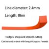 FEPITO Strimmer Line Wire Brush Cutter Line Wire 2.4mm x 86M Square - Strimmers Replacement Wire Heavy Duty Strimmer Line