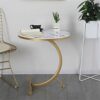 WDBBY Home Side Table Furniture Round Coffee Table Living Room Small Bedside Table Design Coffee Table Sofa Side Table Color  A Size  55  60cm