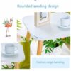 PAKUESQO Sofa Side Tables Double Open Desn Small Coffee Table Coffee Tables Solid Wood Legs Movable Minimalist Mini Table Living Room Sofa Side C