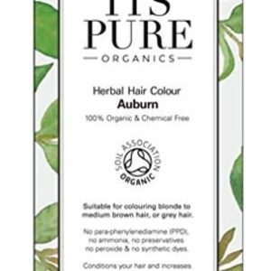 Its Pure Organics Organic Hair Dye  Herbal Hair Colour Auburn by Its Pure Organics