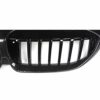 QWASZX Car Front Kidney Grille Grill, for B M W 3 Series G20 2019, Carbon Fiber Racing Bumper Radiator Mesh Mask Grilles Trim Cover Black