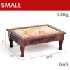 QIANWAN Meditation Table Rectangle Luxury Altar Table Puja Witchcraft Small Wooden Low Table Hand Carved Base For Buddha Sculptures Crafts Orname