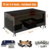 Fireowl Garden Furniture Cover Waterproof - 242x162x100cm Rectangular Outdoor 6 - 8 Seater Patio Rattan Table & Chair Set Covers- 600D Heavy Duty