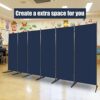 YASRKML 6 Panel Room Divider Room Dividers and Folding Privacy Screens for Office Partition Room Separators Freestanding Room Divider Screen Fabr