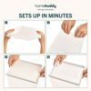 HomeBuddy Shoe Organizer Box - 6 Pack Shoe Box, Stackable Sneaker Storage, Sturdy Shoe Containers with Back Ventilation, Clear Shoe Boxes - Bambo