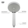 Mira Citrus 110mm Five Spray Replacement Chrome Shower Head