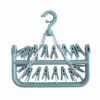 alladaga Clothes Drying Hanger with 32 Clips and Drip Foldable Hanging Sock Rack