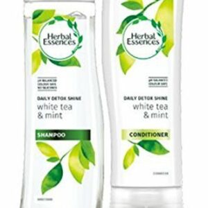 Herbal Essences Daily Detox Shine Shampoo and Conditioner with White Tea and Mint. Bundle with Exclusive Beauty Tips Sheet