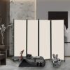 GOJOOASIS Room Dividers Folding Privacy Screens 4 Panel Partition White