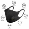 Fabric Breathable Face Mask with Ear Loops Reusable Soft Washable Durable for Everyday Public Use Black