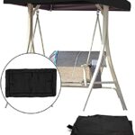 XYQSBY Outdoor Patio Swing Canopy Replacement Top Cover Swing Canopy Cover Waterproof Replacement Canopy Top for Patio Yard Porch Swing Cover 3 S