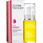 Super Facialist Rose Brighten  Refine Facial Oil 30ml. Gently Exfoliates leaving a brighter  cleaner complexion. Suitable for all skin types. Veg