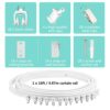Bendable Ceiling Curtain Track for Bay Window 16FTapprox 5m Flexible Curved Curtain Rail Ceiling Wall Mount Heavy Duty Plastic Curtain Rails Trac
