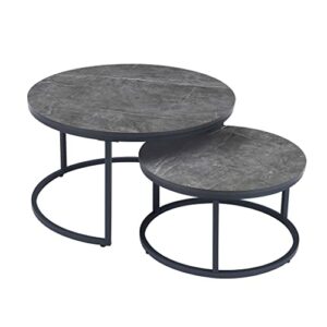 KJHD 2 in 1 Coffee Tables Storage Modern Home Living Room Round Round Table Basse Combination Furniture Color  Picture color Size  One size