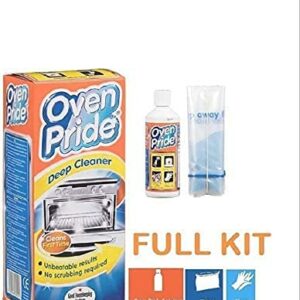 Oven Pride 500ml complete kit with SAFETY Gloves and SMART bag for Rack + Grill Easy cleaning Degreases oven without need for scrubbing, oven pri
