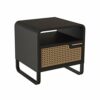MHUI End Table Recliner Side Table with 1 Drawer and Open Shelf Narrow Nightstand for Small Space in Living Room Bedroom Balcony