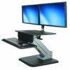 StarTech.com Height Adjustable Standing Desk Converter - Sit Stand Desk with One-finger Adjustment - Ergonomic Desk (ARMSTS)