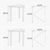 Small Household Table Outdoor Willow Nesting Side Table Simple Creative Triangle Coffee Table Small MultiFunction Plant Stand for Balcony Living