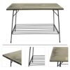 Garneck Console Table Sofa Table with Mesh Shelves Industrial Entryway Table Foyer Table for Front Hall Hallway Sofa Couch Living Room Coffee Bar