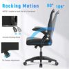 naspaluro Office Chair Ergonomic Desk Chair with 90° Flip-up Armrest Lumbar Support, Height Adjustable Office Desk Chair, Executive Swivel Comput
