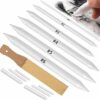 N NOROCME 12 PCS Blending Stumps and Tortillions Paper Art Blenders with Sandpaper Pencil Sharpener Pointer for Student Artist Charcoal Sketch Dr