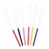 falllea 14 PCS Micro Ring Hair Extension Loop Needle Threader Feather Hook Tool Wire Pulling Hook Tools for Silicone Micro Link Beads and Feather
