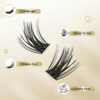 Cluster Lashes QUEWEL 72 Pcs DIY Cluster Eyelash Extension Soft Individual Eyelashes D Curl Eyelash Clusters MIX816mm Length Lightweight For Pers