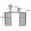 OUPAI Entryway Sofa Table Console Table Entryway Hallway Table Behind Coach Sofa Slim Entry Table with Marble Modern Look Gold Metal Frame Organi