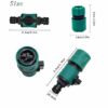 TOPWAYS Quick Release in Line Shut Off Valve for Join Garden Hose Pipe Tube, One Male and One Female Connector Valve Extender with Matching Hose