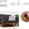 FGDSA Nest Of Tables Side Tables Lapdesks Coffee Cocktail Bamboo End Foldable TV Sofa DeskCenter Side With Removal Storage Shelf For Living Room