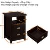 Tok Mark Traders 1 Door Natural Drawer Bedside Table Wooden Nightstand Cabinet Drawer Side Table End Table Storage Unit for Living Room Bedroom F