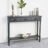 Living Room Console Sofa Table Console Table Grey Wooden 3 Drawer Console Dressing Table Slim Entry Hallway Table for Hallway Entryway Entrance H