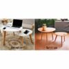 HZF Small Apartment Coffee Table Table Set Simple And Compact Tea Table Bedroom Living Room Round Small Table Set End TableColorWhiteSizeA