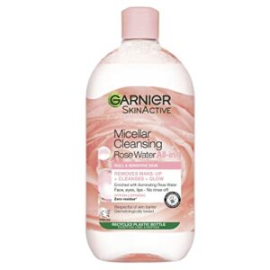 Garnier Micellar Rose Cleansing Water For Dull Skin 700ml Glow Boosting Cleanser  Makeup Remover Recognised By The British Skin Foundation Use Wi